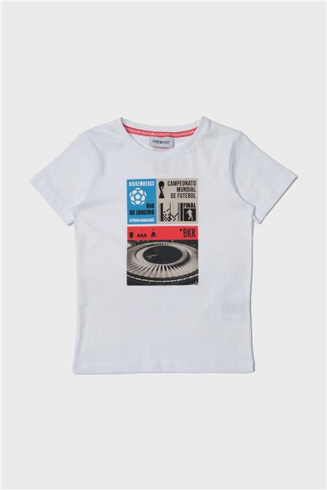 Bikkembergs Erkek Çocuk Beyaz T-Shirt