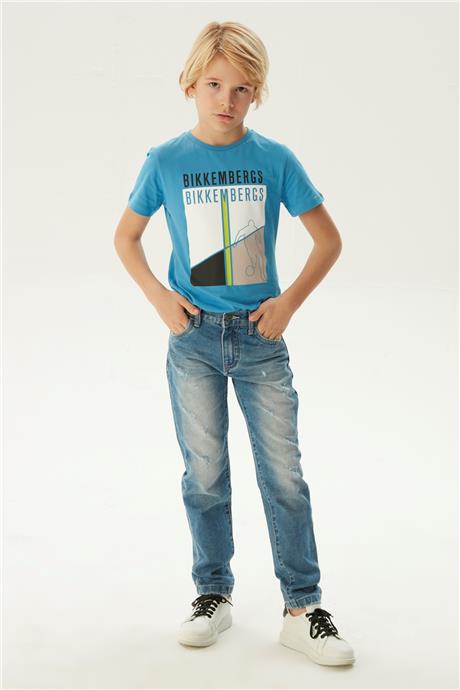 Bikkembergs Erkek Çocuk Mavi Pantolon