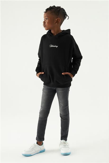 Bikkembergs Erkek Çocuk Siyah Sweatshirt