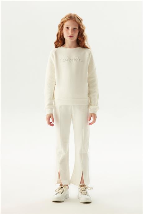 Fracomina Kız Çocuk Beyaz Sweatshirt