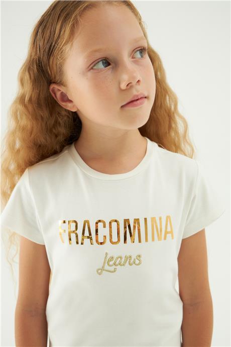 Fracomina Kız Çocuk Beyaz Tshirt