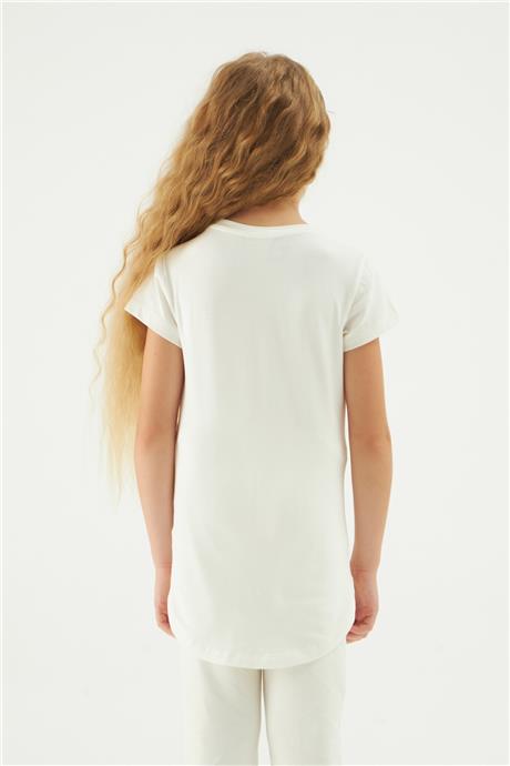 Fracomina Kız Çocuk Beyaz Tshirt
