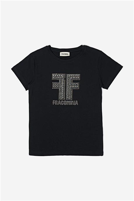 Fracomina Kız Çocuk Siyah T-Shirt