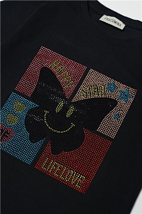 Fracomina Kız Çocuk Siyah T-Shirt