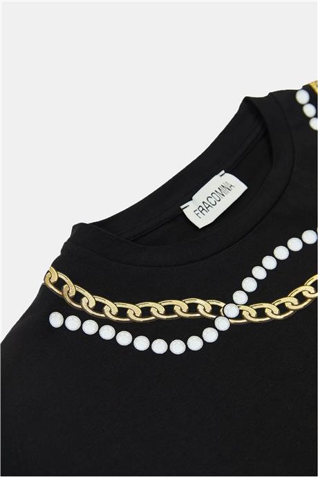Fracomina Kız Çocuk Siyah T-Shirt