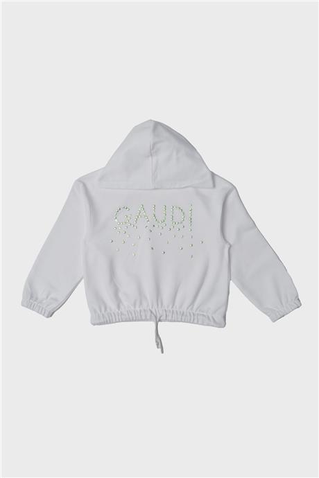 Gaudi Kız Çocuk Beyaz Sweatshirt