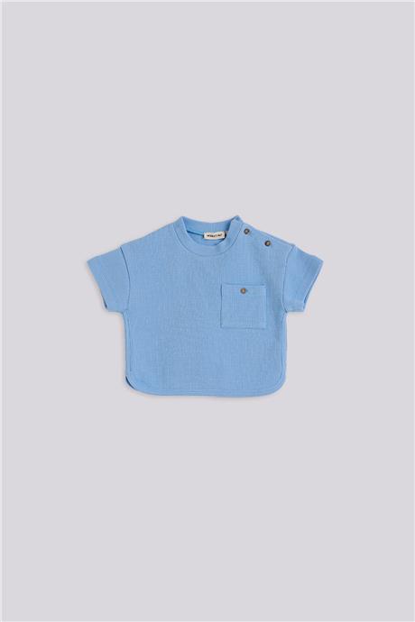 Gb Baby Basic Erkek Bebek Mavi Şort ve Tshirt TakımıGb Baby Basic Erkek Bebek Mavi Şort ve Tshirt Takımı