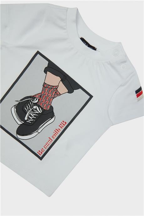 GB Baby Erkek Bebek Beyaz T-Shirt