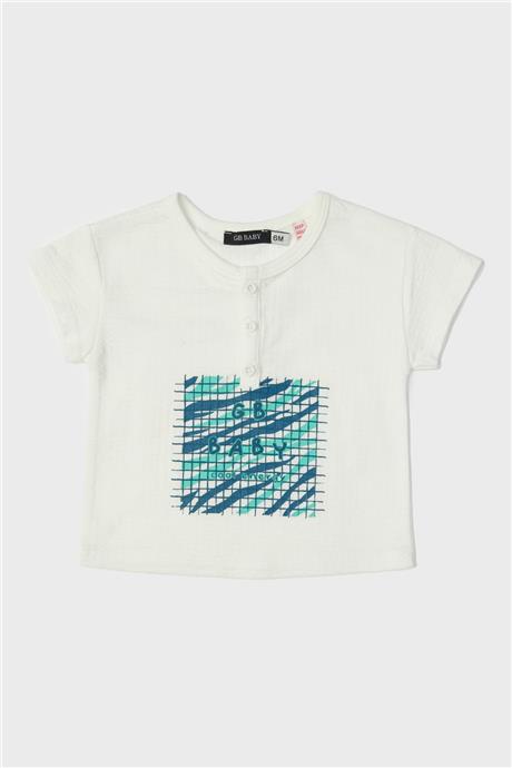 GB Baby Erkek Bebek Beyaz T-Shirt