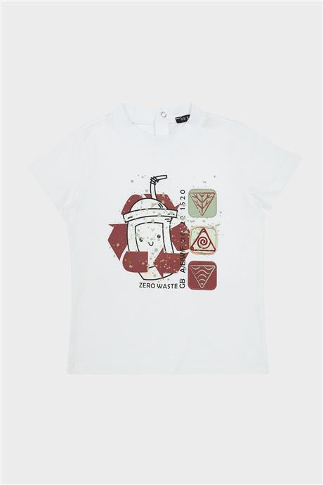 GB Baby Erkek Bebek Beyaz T-Shirt