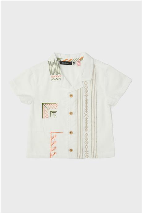 GB Baby Erkek Bebek Ekru Gömlek