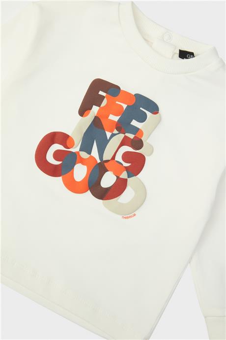 GB Baby Erkek Bebek Ekru Sweatshirt