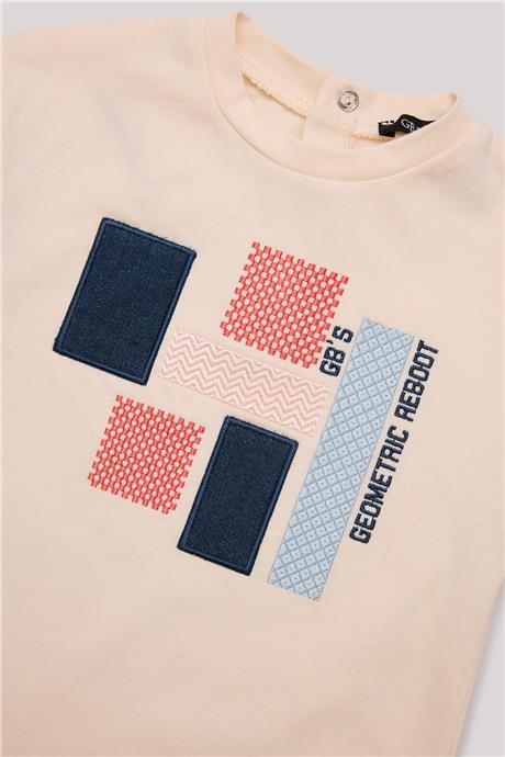 GB Baby Erkek Bebek Ekru T-Shirt