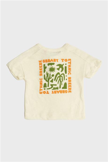 GB Baby Erkek Bebek Ekru T-Shirt