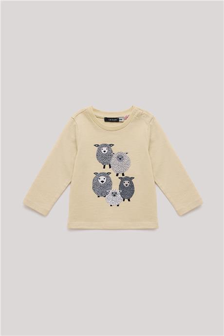 GB Baby Erkek Bebek Ekru T-Shirt