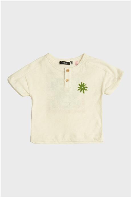 GB Baby Erkek Bebek Ekru T-Shirt