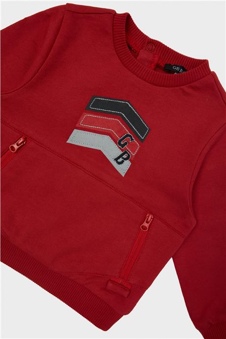 GB Baby Erkek Bebek Kırmızı Sweatshirt