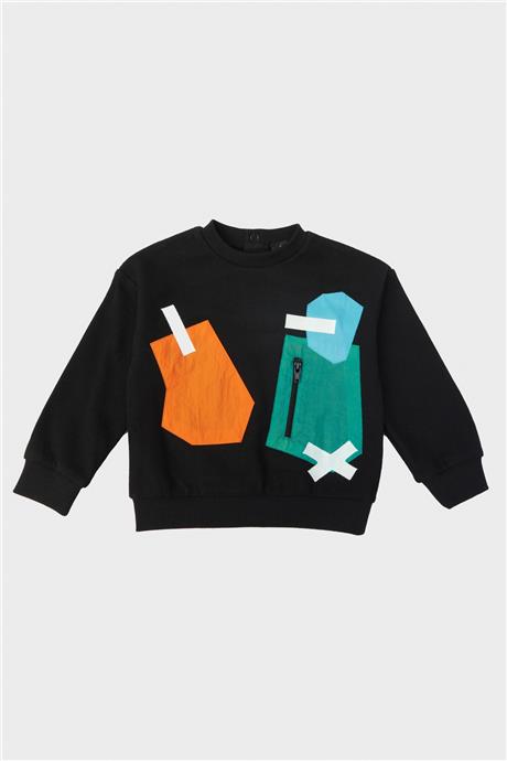 GB Baby Erkek Bebek Siyah Sweatshirt