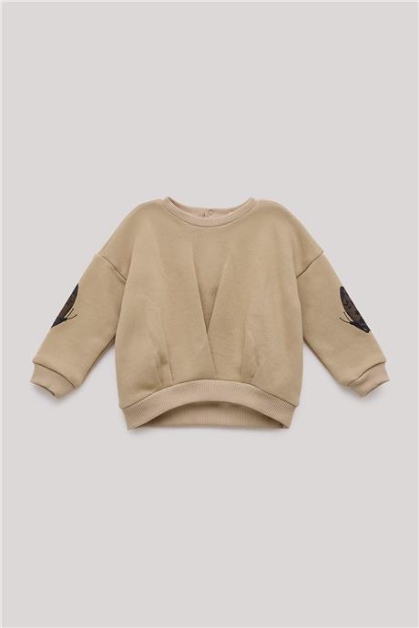 GB Baby Kız Bebek Bej Sweatshirt