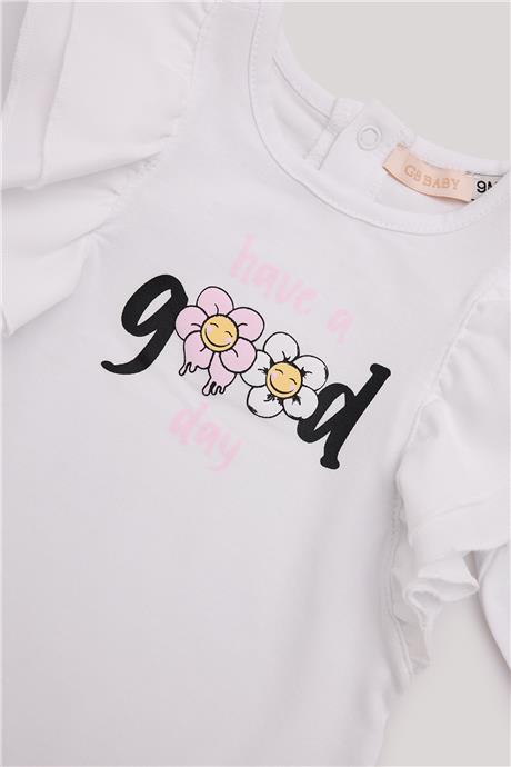 GB Baby Kız Bebek Beyaz Body