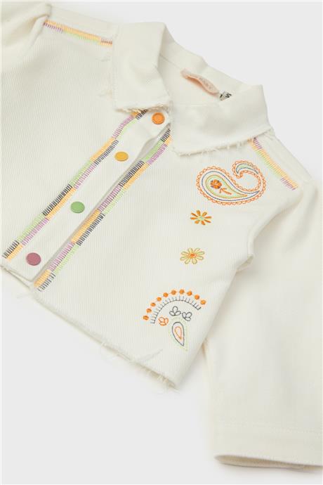 GB Baby Kız Bebek Beyaz Ceket