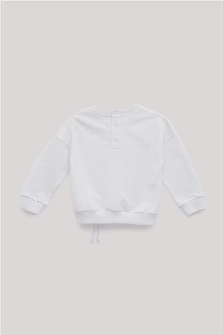 GB Baby Kız Bebek Beyaz Sweatshirt