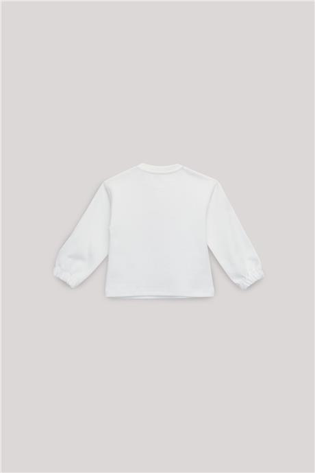 GB Baby Kız Bebek Beyaz Sweatshirt