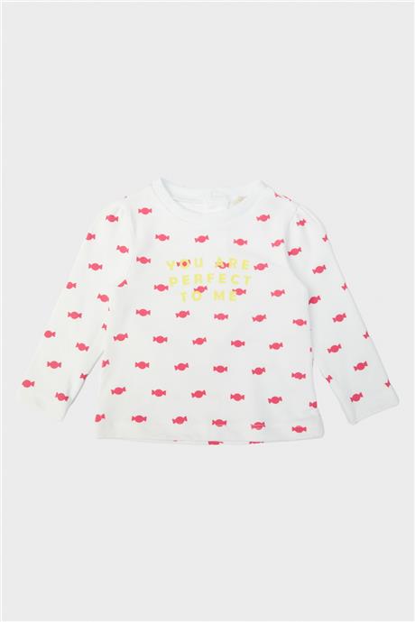 GB Baby Kız Bebek Beyaz T-Shirt