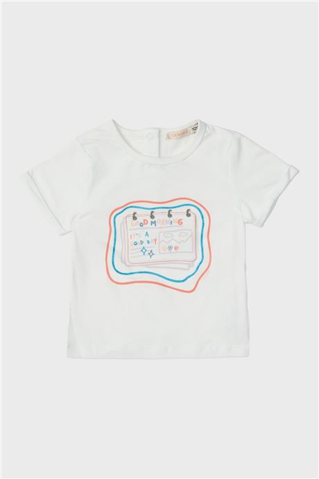 GB Baby Kız Bebek Beyaz T-Shirt