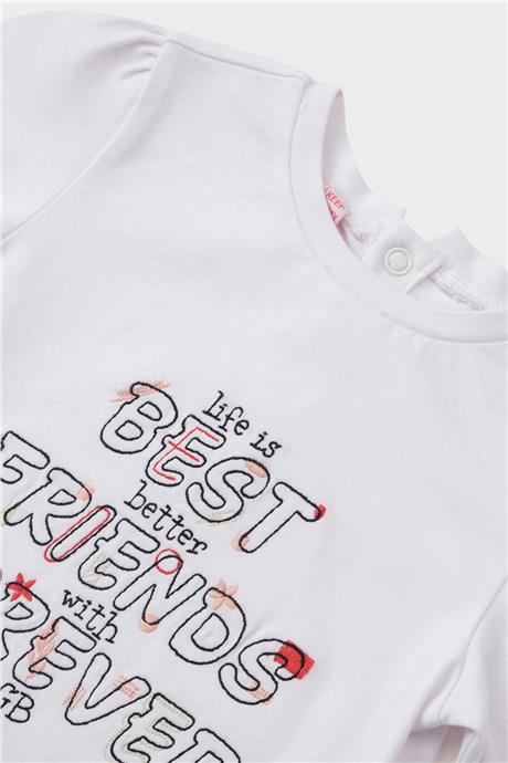 GB Baby Kız Bebek Beyaz T-Shirt