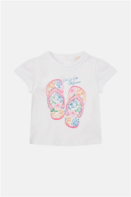 GB Baby Kız Bebek Beyaz Tshirt