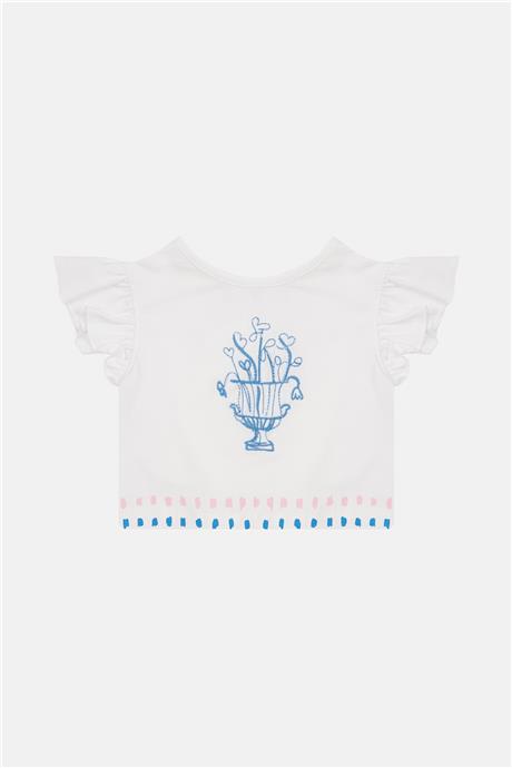 GB Baby Kız Bebek Beyaz Tshirt