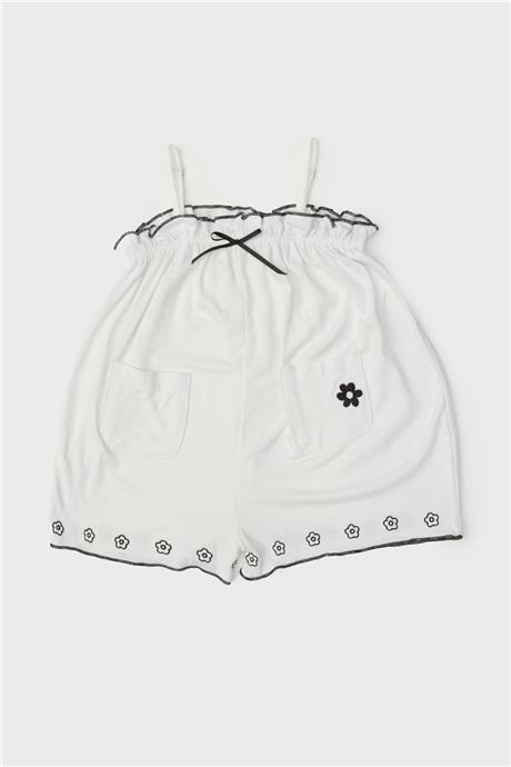 GB Baby Kız Bebek Beyaz Tulum