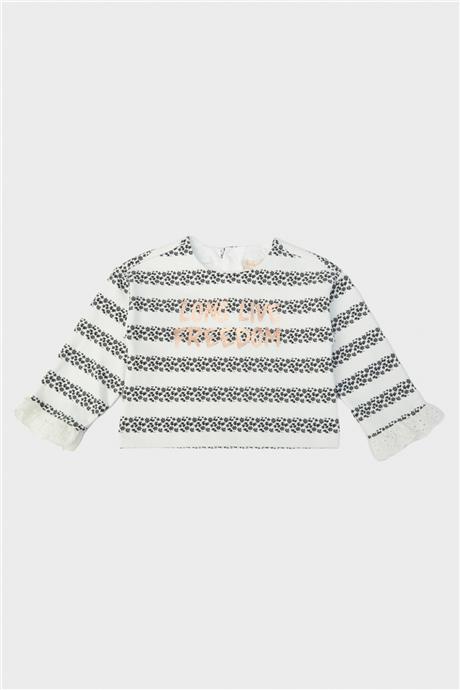 GB Baby Kız Bebek Çizgili Sweatshirt