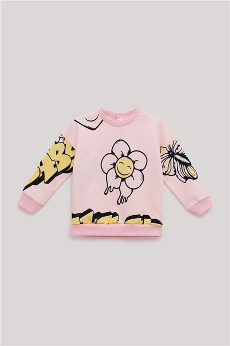 GB Baby Kız Bebek Desenli Sweatshirt