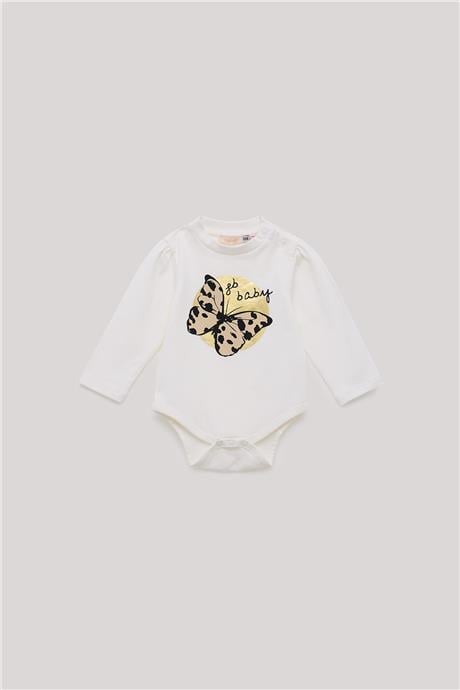 GB Baby Kız Bebek Ekru Body