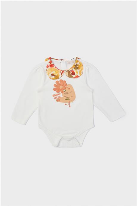 GB Baby Kız Bebek Ekru Body