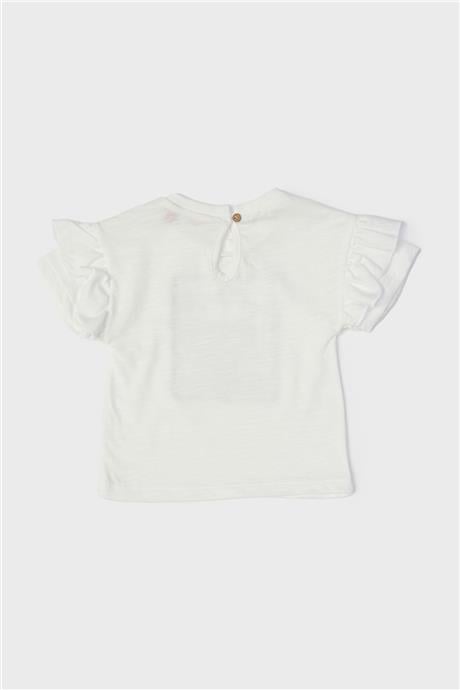GB Baby Kız Bebek Ekru T-Shirt