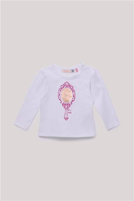 GB Baby Kız Bebek Ekru T-Shirt