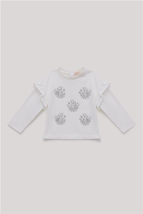 GB Baby Kız Bebek Ekru T-Shirt