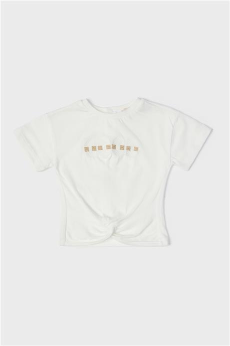 GB Baby Kız Bebek Ekru T-Shirt