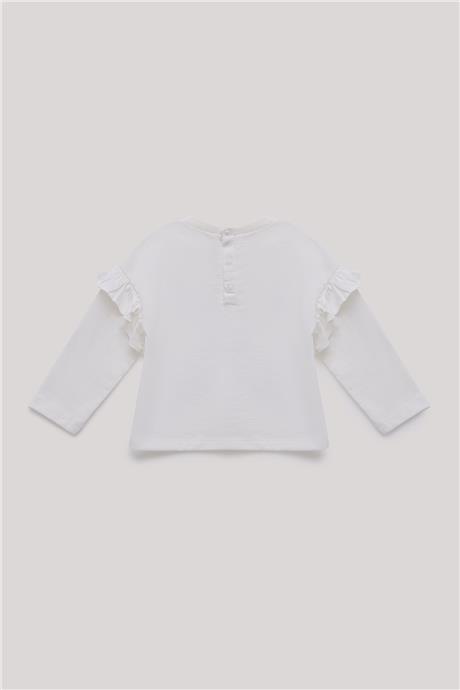 GB Baby Kız Bebek Ekru T-Shirt