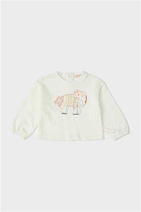 GB Baby Kız Bebek Ekru T-Shirt