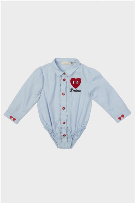 GB Baby Kız Bebek Mavi Gömlek