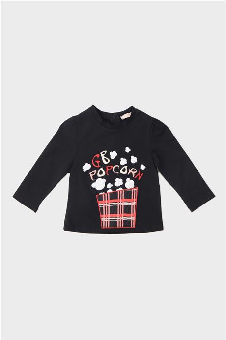 GB Baby Kız Bebek Siyah T-Shirt