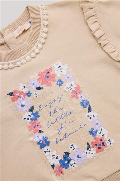 GB Baby Kız Bebek Somon Sweatshirt