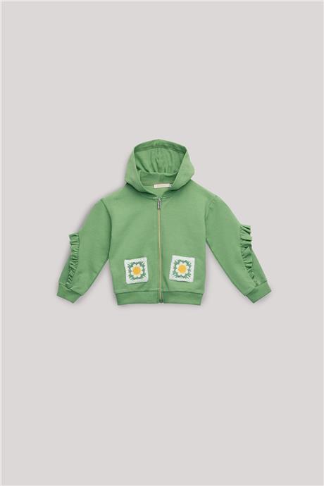 GB Baby Baby Girl Peanut Green Tracksuit Top