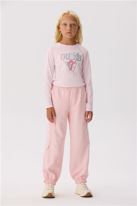 Guess Kız Çocuk Pembe Pantolon