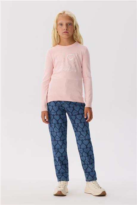 Guess Kız Çocuk Pembe Sweatshirt