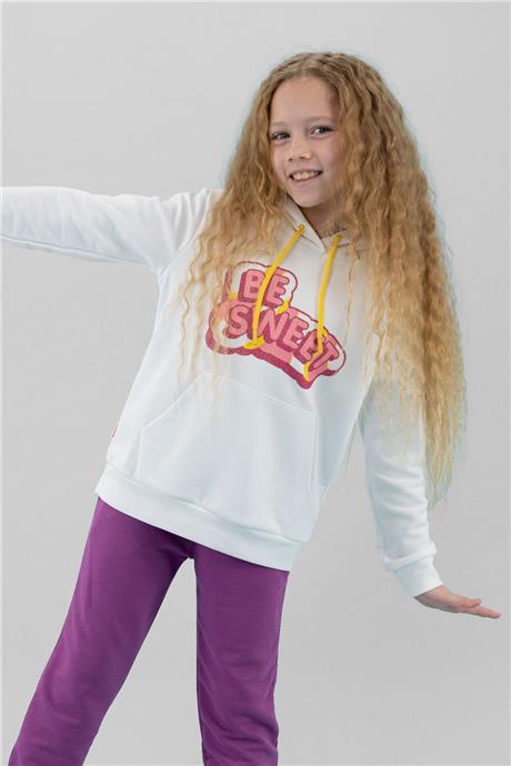 Haribo Kız Çocuk Beyaz Sweatshirt